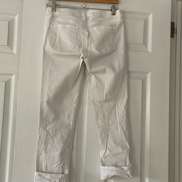 Loft Size 27 4 Womens White Jeans Modern Straight Low Rise Stretch - Picture 2 of 4